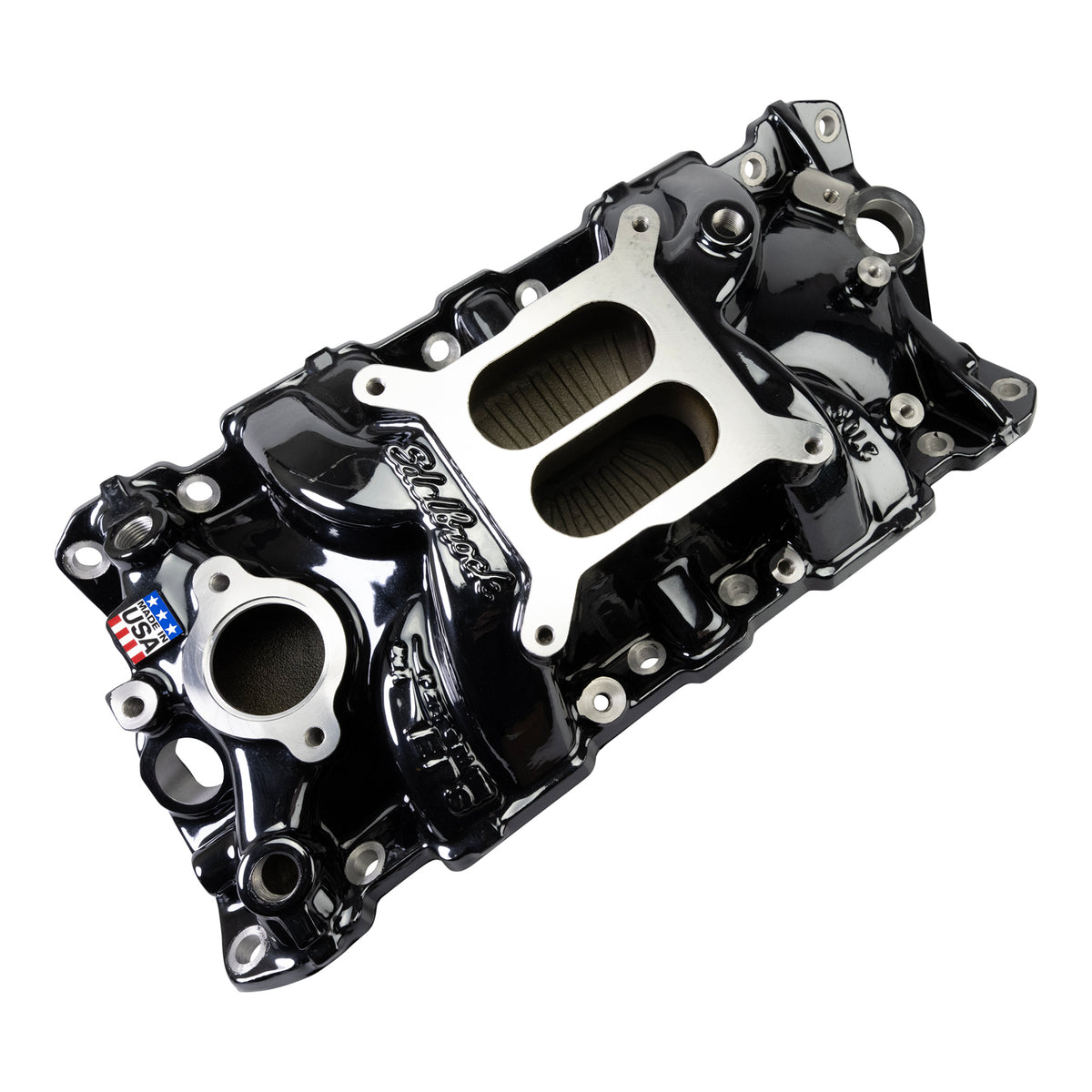 Performer EPS Intake Manifold w/Oil Fill Tube - Edelbrock - 2703-BP