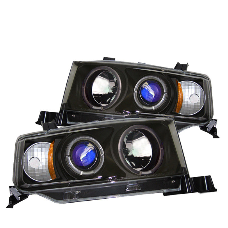 Spyder Signature) Projector Headlights - LED Halo - Black 2004