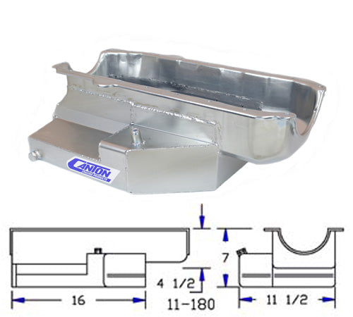 Canton 11-180 Oil Pan Small Block Chevy Circle Track Open Chassis