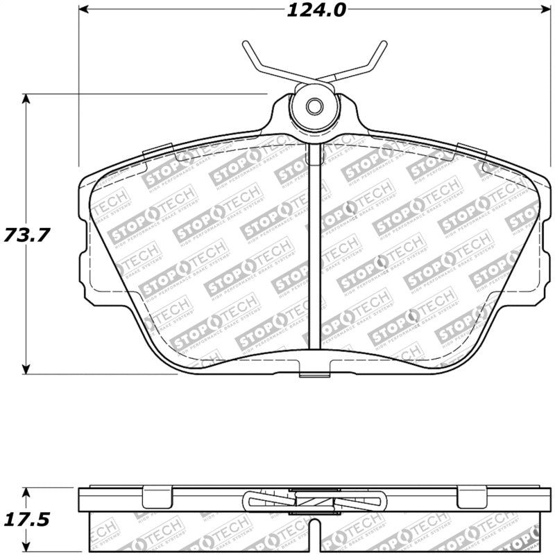 Street Brake Pads with Shims/Hardware 2001-2005 Ford Taurus