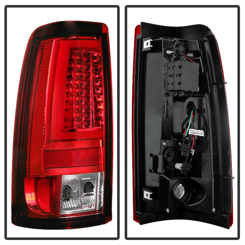 Spyder) LED Tail Lights - Version 2 - Red Clear 1999-2001