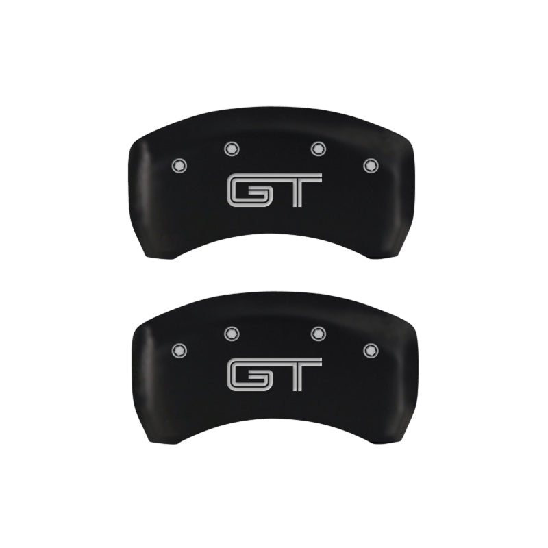 Set of 4: Red finish, Silver Mustang / GT - MGP Caliper Covers - 10198SMGTRD