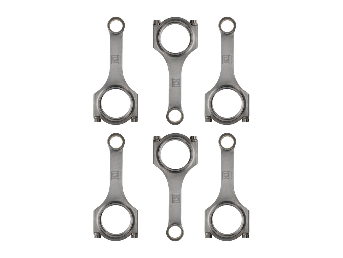 K1 Technologies Subaru EZ30 Connecting Rod Set, 131.50 mm Length, 22.00 mm  Pin, 55.00 mm Journal, 3/8 in. ARP 2000 Bolts, Forged 4340 Steel, H-Beam,  