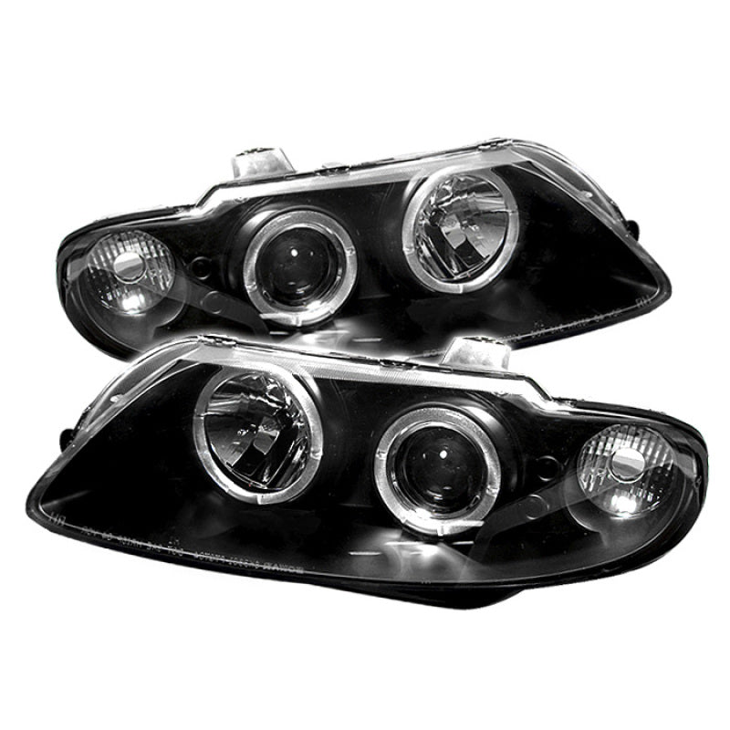 (Spyder Signature) Projector Headlights - LED Halo - Black 2004-2006  Pontiac GTO - SPYDER - 5011749