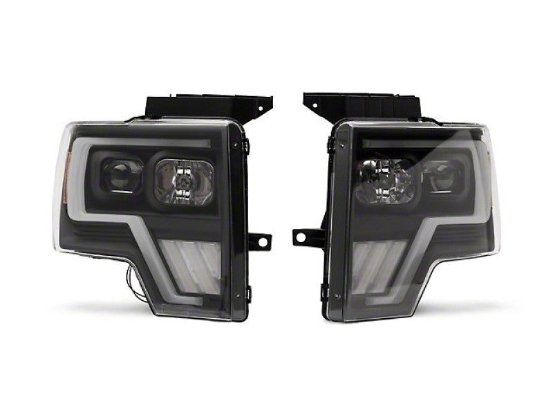 Raxiom 09-14 Ford F-150 G4 Projector Headlights- Black Housing (Clear Lens) - Raxiom - T544003