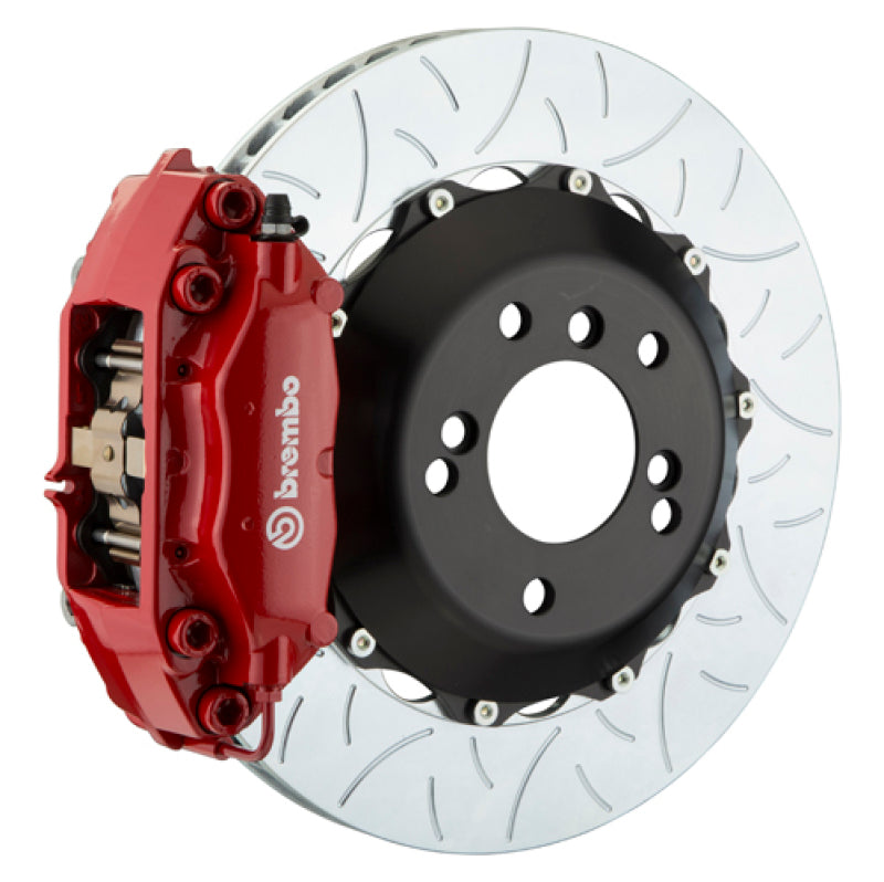 Brembo 03-06 G35 Sedan/Coupe/03-08 350Z Rr GT BBK 4 Pist Cast 345x28 2pc Rotor Slotted Type3-Red - Brembo - 2P3.8023A2
