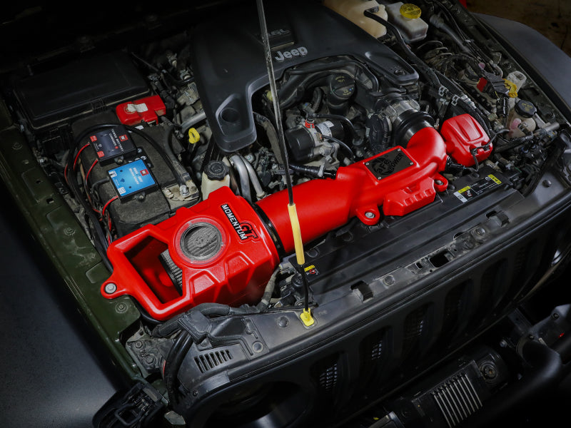 aFe Momentum GT Pro DRY S Cold Air Intake System 2018+ Jeep Wrangler (JL) V6 3.6L (Red Edition) - aFe - 51-76217-R