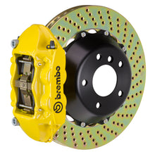 Load image into Gallery viewer, Brembo 06-13 Corvette Z06 Excl CC Brakes Rear GT BBK 4 Piston Cast 380x28 2pc Rotor Drilled- Yellow - Brembo - 2P1.9032A5