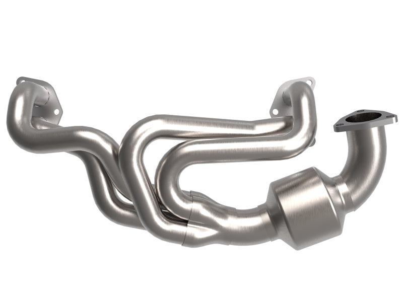 aFe Twisted Steel 304 Stainless Steel Header w/ Cat 13-19 Subaru Outback H4-2.4L - aFe - 48-36804-HC