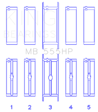 Load image into Gallery viewer, King Engine Bearings Chrysler 350/361/383/403 Main Bearing Set - King Engine Bearings - MB555HP010