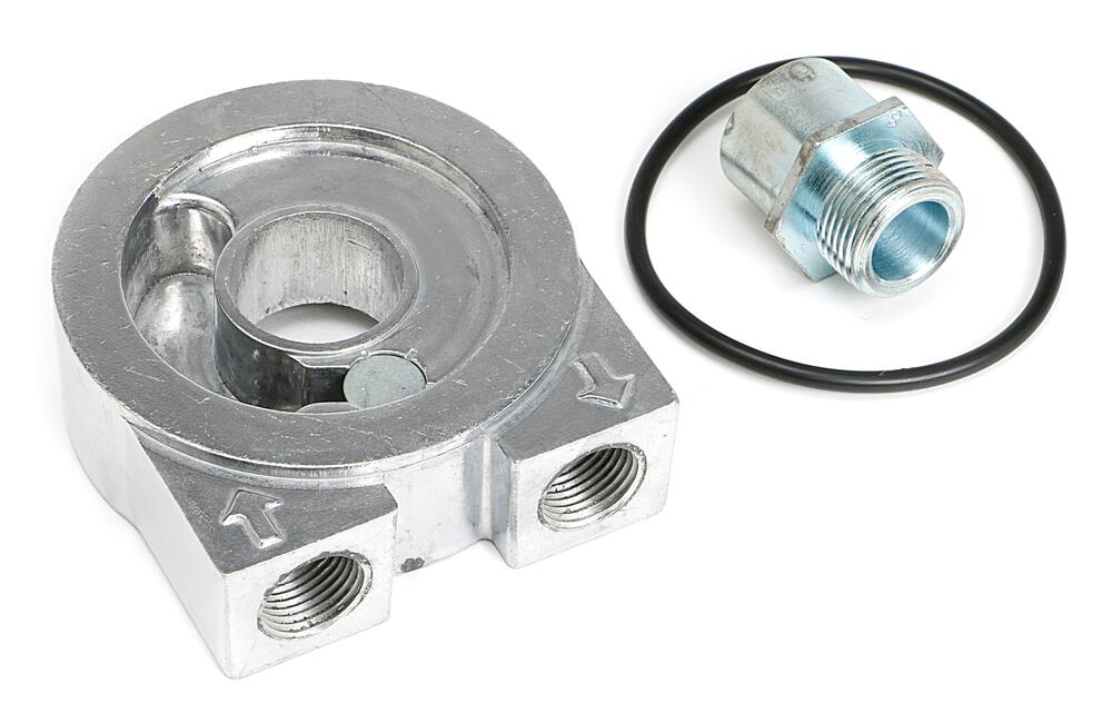 Oil Cooler Sandwich Adapter;2-1/2 in. ID; 2 3/4 in. OD Filter Flange;22mmX1.5 - Trans-Dapt Performance - 1327