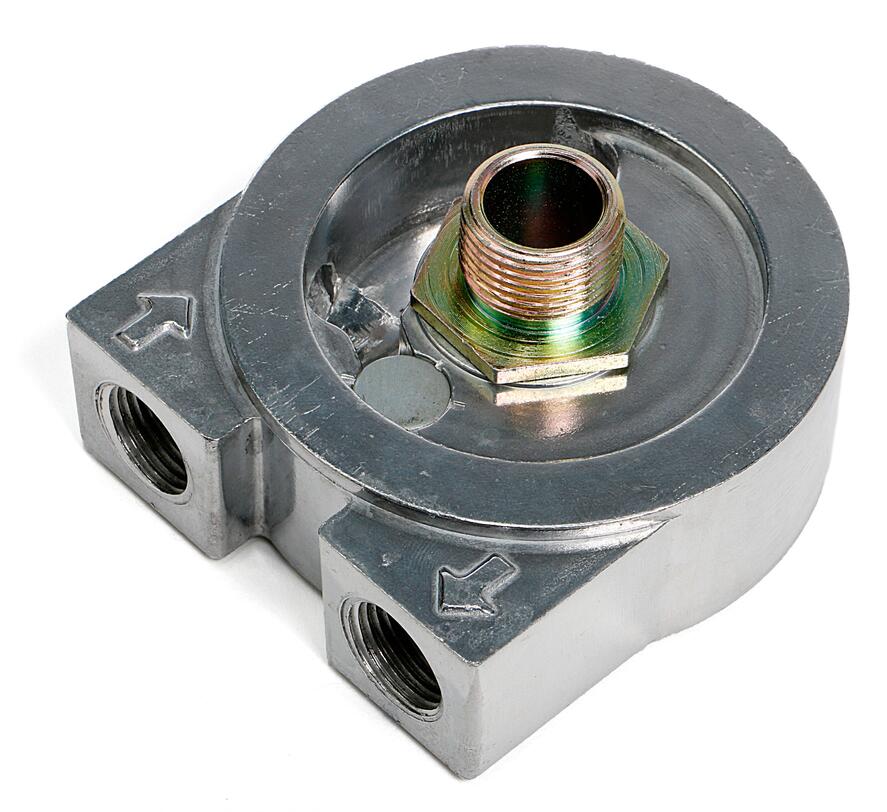 Oil Cooler Sandwich Adapter;2-1/2 in. ID; 2 3/4 in. OD Filter Flange;18mmX1.5 - Trans-Dapt Performance - 1350