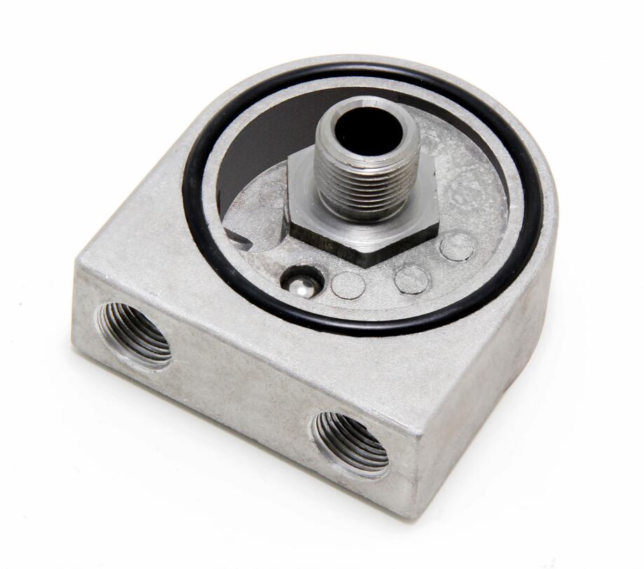 Oil Cooler Sandwich Adapter;2-1/2 in. ID; 2 3/4 in. OD Filter Flange;20mm X 1.5 - Trans-Dapt Performance - 1358