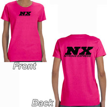 Load image into Gallery viewer, Pink T-Shirt with Black NX Logo Front and Back; Medium. - Nitrous Express - 16531