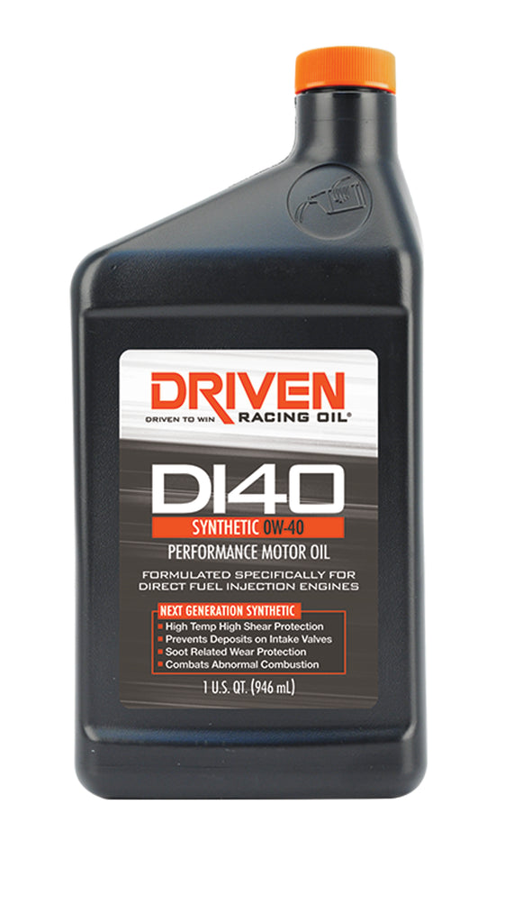 DI40 0W-40 Synthetic Direct Injection Engine Oil - 1 Quart Bottle - Driven Racing Oil, LLC - 18406
