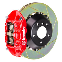 Load image into Gallery viewer, Brembo 03-09 E55 AMG Rear GT BBK 4 Piston Cast 380x28 2pc Rotor Slotted Type1-Red - Brembo - 2P2.9009A2