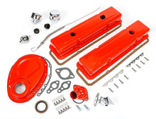 Load image into Gallery viewer, 1958-86 SB CHEVROLET 283-400 ENGINE KIT WITHOUT PCV- CHEVY ORANGE POWDER-COATED - Trans-Dapt Performance - 3052