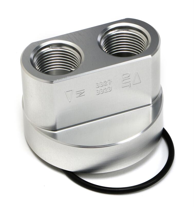 SPIN-ON Bypass; FORD Engines; 22mm X 1.5 Threads; -12AN Ports- Billet Aluminum - Hamburger's Performance - 3323