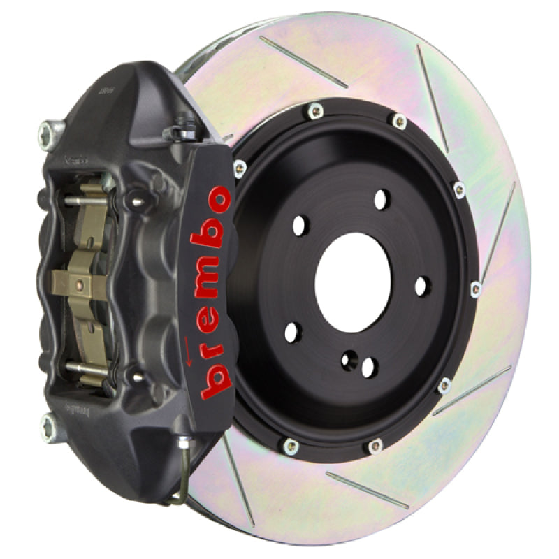 Brembo 12-16 98ster (Excl PCCB) Rr GTS BBK 4Pis Cast 345x28 2pc Rotor Slotted Type1-Black HA - Brembo - 2P2.8056AS