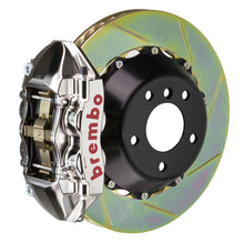 Load image into Gallery viewer, Brembo 04-10 5-Series (Excl xDrive/M5) Rr GTR BBK 4Pist Billet 345x28 2pc Rotor Slot Type1 - Nickel - Brembo - 2P2.8006AR