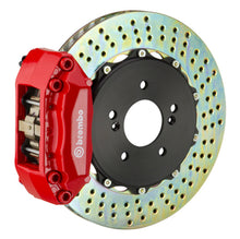 Load image into Gallery viewer, Brembo 06-09 S2000 Rear GT BBK 4 Piston Cast 328x28 2pc Rotor Drilled-Red - Brembo - 2P1.6010A2