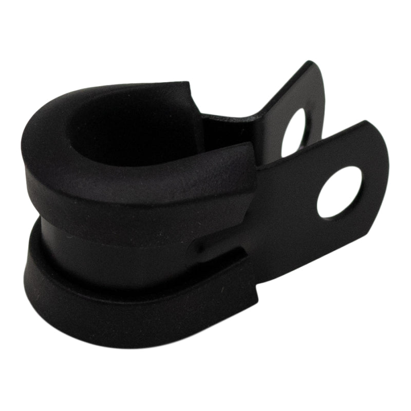 DeatschWerks Rubber Cushioned P-Clamp for 6AN Hose - 9.5mm Clamp Id - Anodized Matte Black    - DeatschWerks - 6-02-0353-B