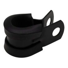 Load image into Gallery viewer, DeatschWerks Rubber Cushioned P-Clamp for 6AN Hose - 9.5mm Clamp Id - Anodized Matte Black    - DeatschWerks - 6-02-0353-B