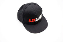 Load image into Gallery viewer, BLOX Racing Snapback Cap Black with Red and White Logo - Blox Racing - New Style Flat Bill - BLOX Racing - BXAP-00107