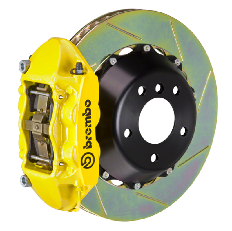Brembo 03-09 E55 AMG Rear GT BBK 4 Piston Cast 380x28 2pc Rotor Slotted Type1-Yellow - Brembo - 2P2.9009A5