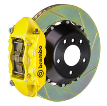Load image into Gallery viewer, Brembo 03-09 E55 AMG Rear GT BBK 4 Piston Cast 380x28 2pc Rotor Slotted Type1-Yellow - Brembo - 2P2.9009A5