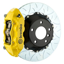 Load image into Gallery viewer, Brembo 07-08 G35/G35S Sedan Rr GT BBK 4Pis Cast 345x28 2pc Rotor Slotted Type3-Yellow - Brembo - 2P3.8021A5