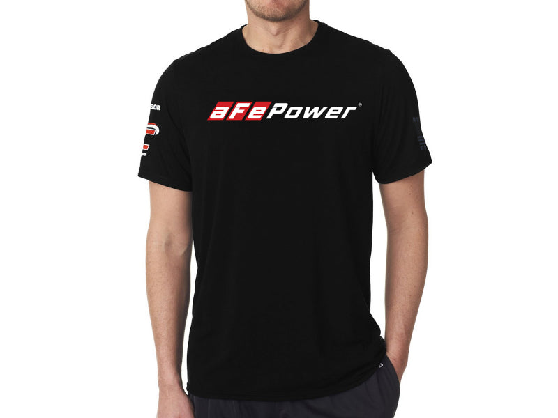 aFe POWER Short Sleeve Motorsport T-Shirt Black L - aFe - 40-30443-B