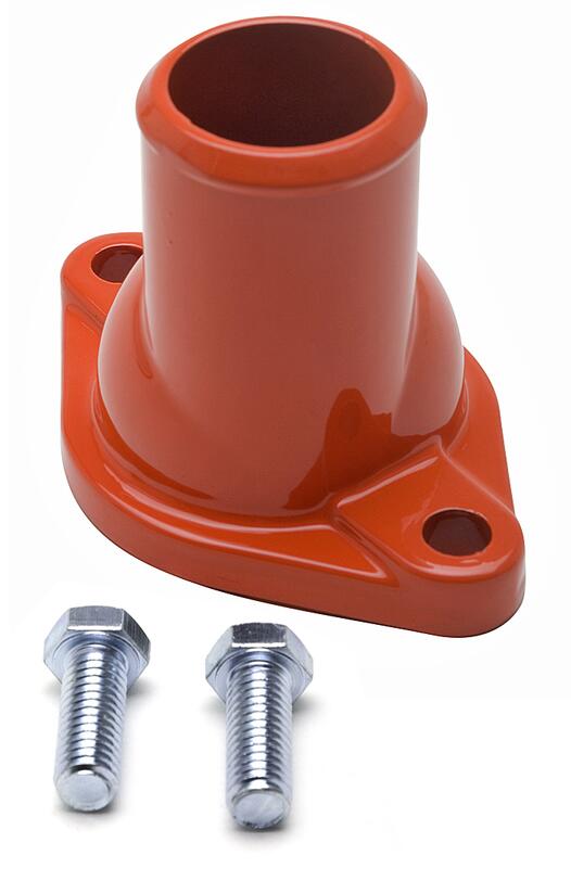 Water Neck; SB and BB Chevy; (O-Ring Seal); Straight-up design- CHEVY ORANGE - Trans-Dapt Performance - 9955