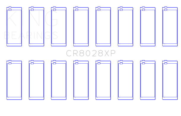 CONNECTING ROD BEARING SET For CHEVROLET CUSTOM PERFORMANCE - King Engine Bearings - CR8028XPSTDX