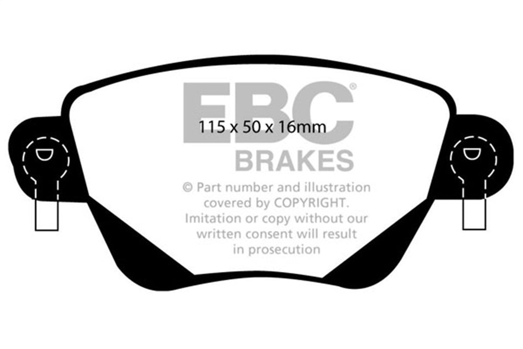 Ultimax OEM Replacement Brake Pads; 2002-2004 Jaguar X-Type - EBC - UD911