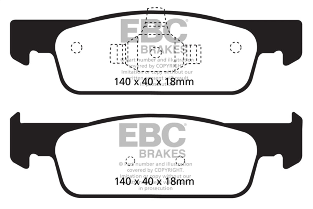 Ultimax OEM Replacement Brake Pads; 2016-2017 Smart Fortwo - EBC - UD1830