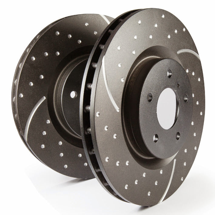 GD sport rotors, wide slots for cooling to reduce temps preventing brake fade    - EBC - GD1531