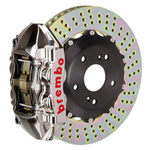 Load image into Gallery viewer, Brembo 99-05 S2000 Rear GTR BBK 4 Piston Billet328x28 2pc Rotor Drilled- Nickel Plated - Brembo - 2P1.6009AR