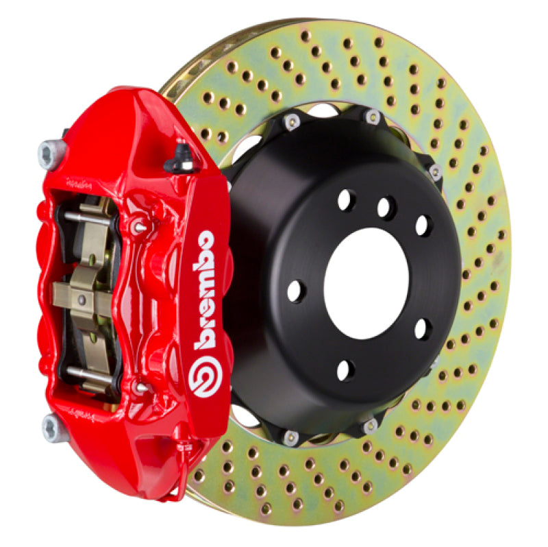 Brembo 15-18 M3 (CC Brake Eqpt) Rr GT BBK 4Pis Cast 380x28 2pc Rotor Drilled-Red - Brembo - 2P1.9060A2
