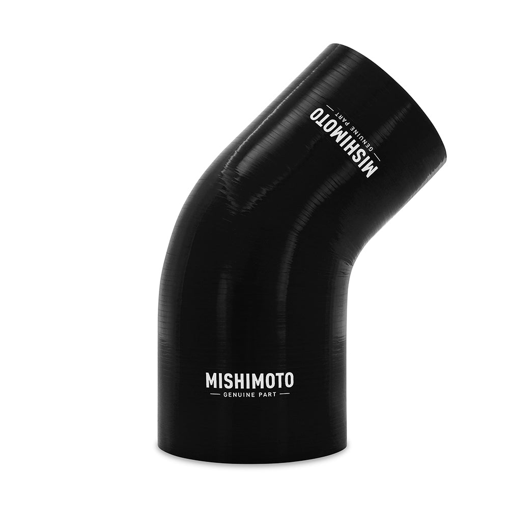 Mishimoto 45-Degree Silicone Transition Coupler, 3.50-in to 4.00-in, Black - Mishimoto - MMCP-R45-3540BK