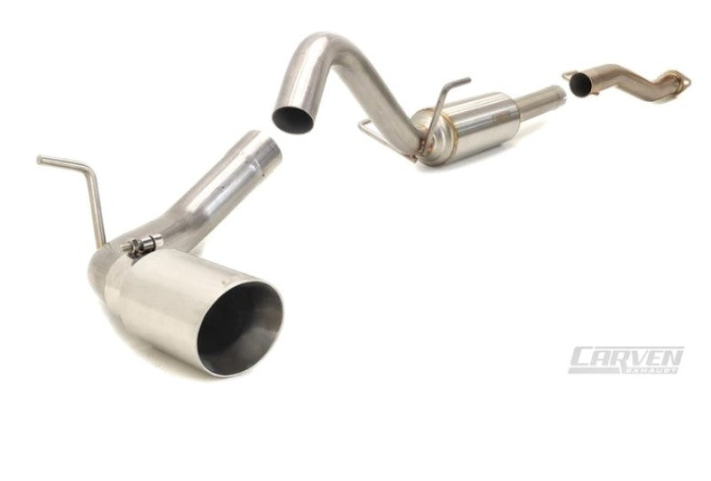 Carven 16-20 Toyota Tacoma 3.5L (Dbl. Cab/6.5ft Bed) Competitor Series CB w/4in. Tip - Polished SS - Carven Exhaust - CT1005