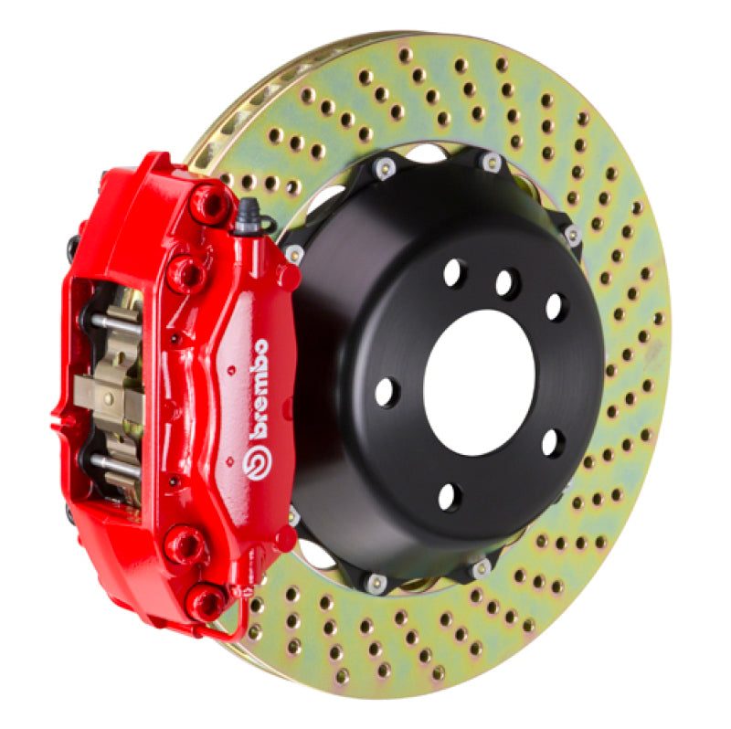 Brembo 12-14 328i Excl xDrive/MSport Brakes Rr GT BBK 4Pis Cast 345x28 2pc Rotor Drilled-Red - Brembo - 2P1.8045A2