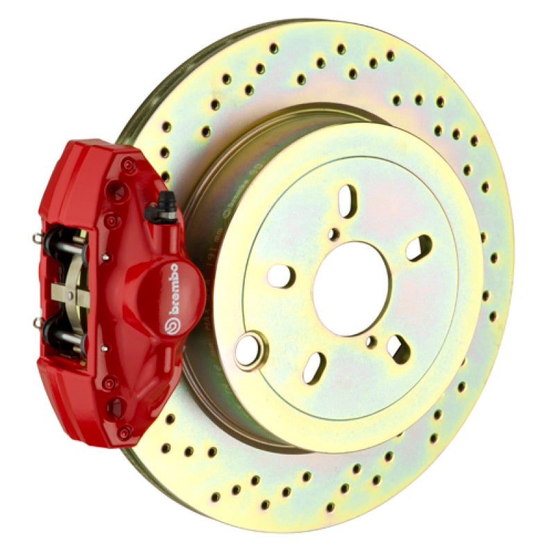 Brembo 99-05 323i/325i/328i (Excl. xDrive) Rear GT BBK 2 Pist Cast 2pc 294x19 1pc Rotor Drilled-Red - Brembo - 2E4.4002A2