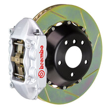 Load image into Gallery viewer, Brembo 06-13 Corvette Z06 Excl CC Brakes Rr GT BBK 4Pist Cast 380x28 2pc Rotor Slot Type1-Silver - Brembo - 2P2.9032A3