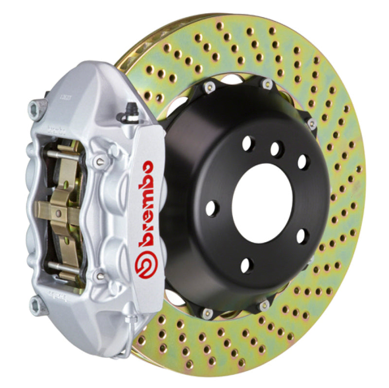 Brembo 05-11 G55 AMG/12-18 G63 AMG/G65 Rear GT BBK 4 Piston Cast 380x28 2pc Rotor Drilled-Silver - Brembo - 2P1.9056A3