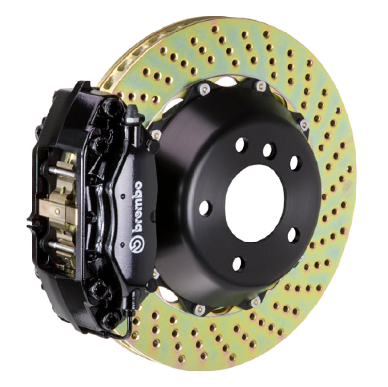 Brembo 12-14 328i Excl xDrive/MSport Brakes Rr GT BBK 4Pis Cast 345x28 2pc Rotor Drilled-Black - Brembo - 2P1.8045A1