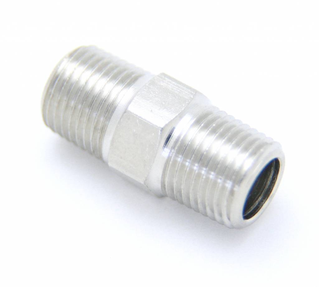 1/8 x 1/8 Inch NPT Straight Fitting Male/Male Nitrous Outlet - Nitrous Outlet - 00-01100-B