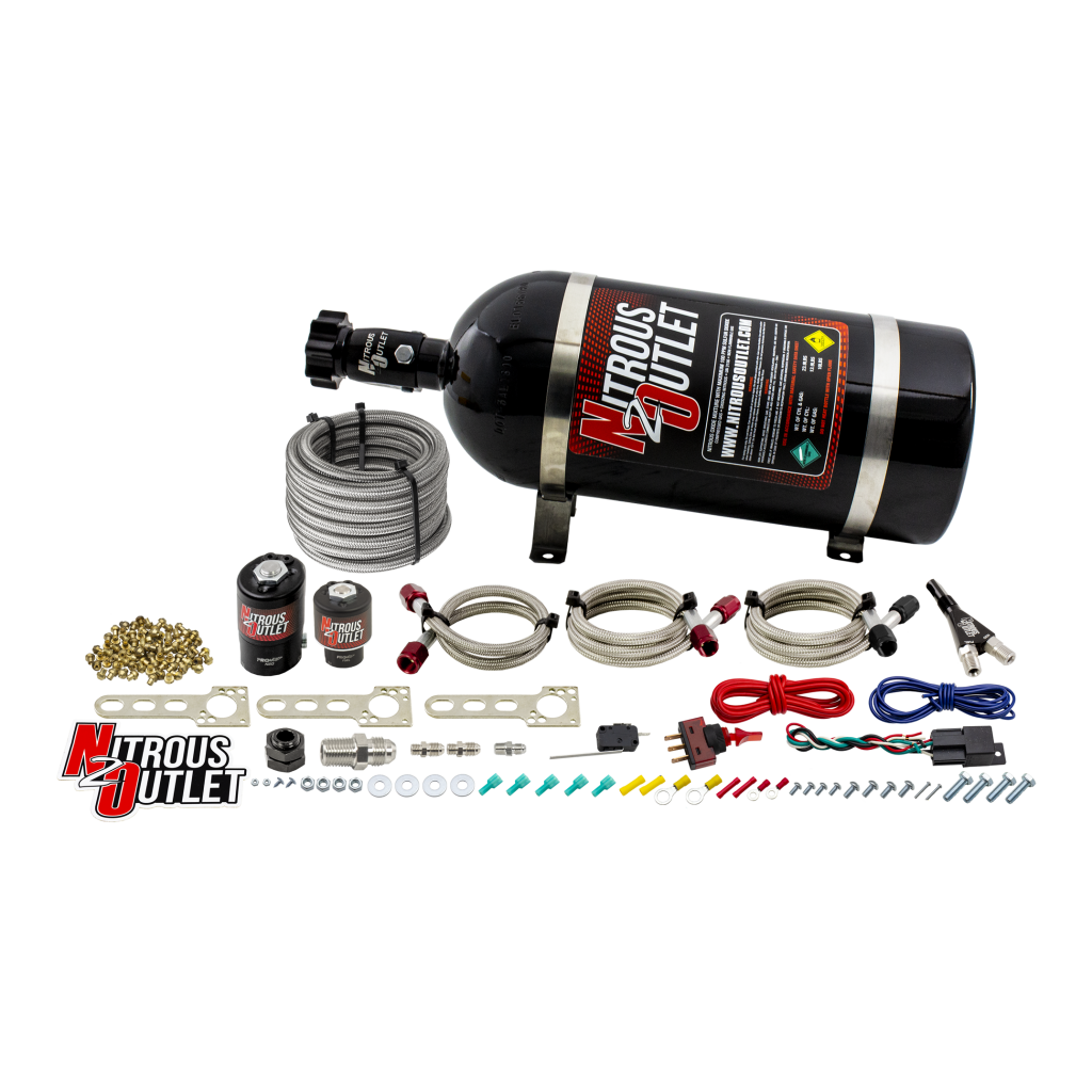 10-20 V6 Camaro EFI Single Nozzle System Gas/E85 5-55psi 35-200 HP No Bottle Nitrous Outlet - Nitrous Outlet - 00-10004-00