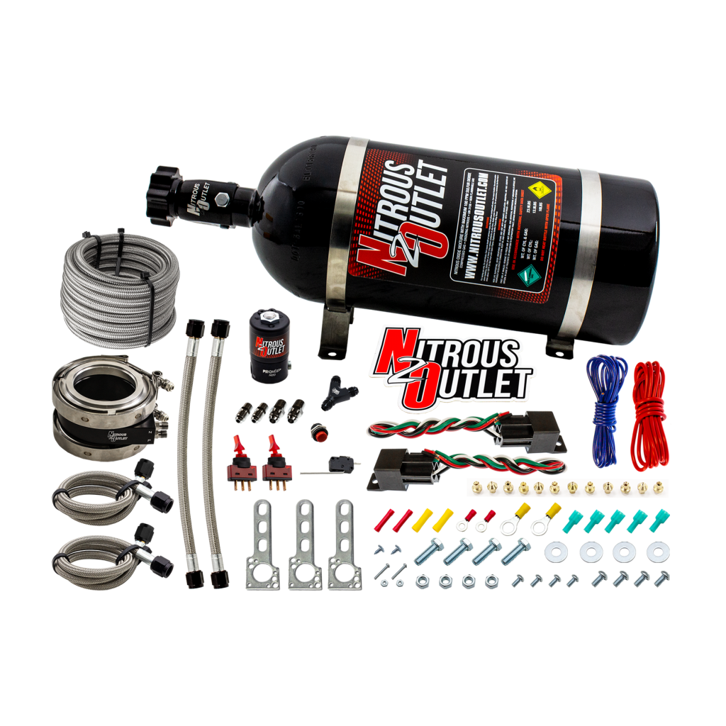 Interspooler 3 Inch Boosted Dual Stage Dry Nitrous Collar System 50-400 HP No Bottle Nitrous Outlet - Nitrous Outlet - 00-10052-00