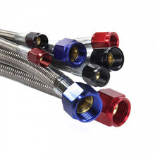 Load image into Gallery viewer, 60 Inch 6AN Stainless Braided Hose Red B Nuts Nitrous Outlet - Nitrous Outlet - 00-20890